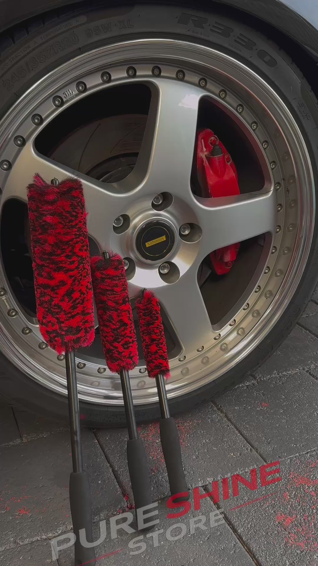 3-PIECE BENDABLE WHEEL BRUSH SET